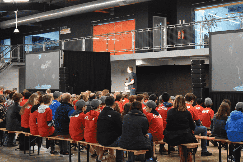 Attendees watching a presentation at Coolest Projects UK