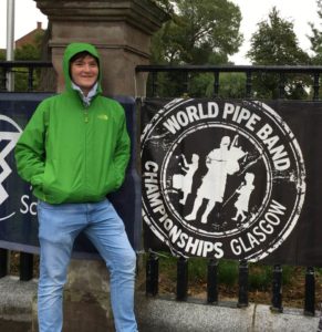 Morgan at the World Pipe Band Championships.