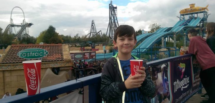 Owen Richardson at the Thorpe Park theme park